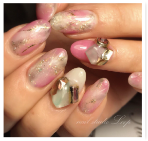 金魚エンボスネイル